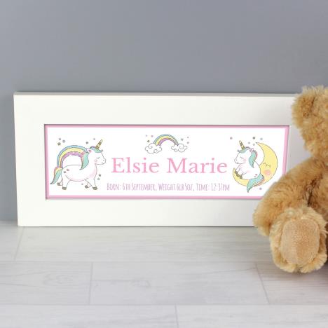 Personalised Baby Unicorn Name Frame Extra Image 1